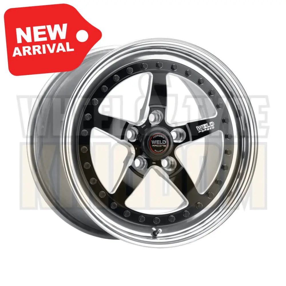 Weld Racing Weldstar 17x5 5x120 -20 Black Center - Polished Shell