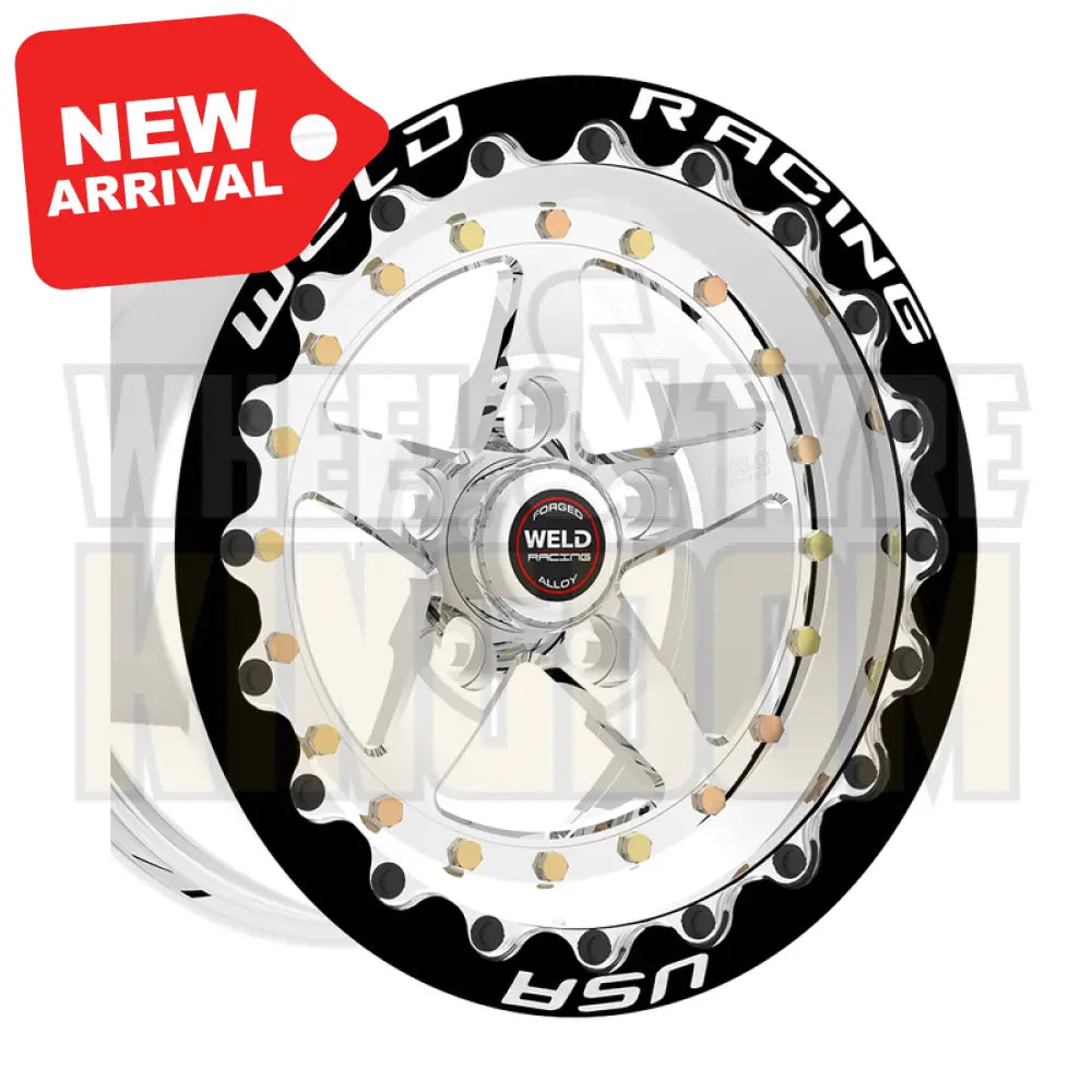 Weld Racing Weldstar Beadlock 15x10 5x120 +51 Polished Center - Polished Shell