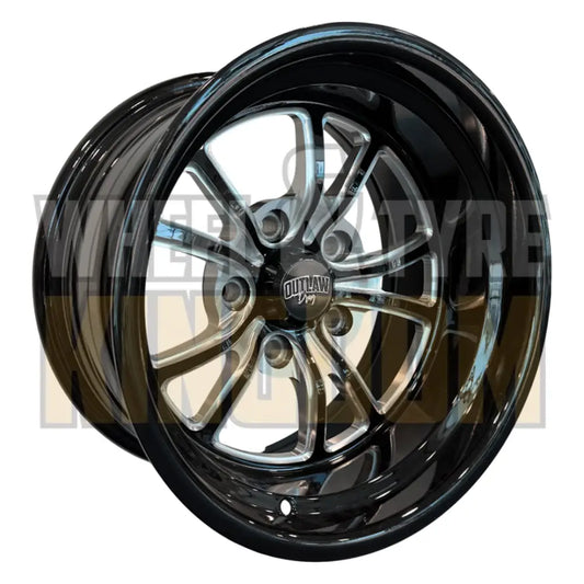 WIDOW 15x8 - GLOSS BLACK MILLED