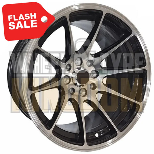 XR527 15x8.25 - BLACK MACHINED FACE